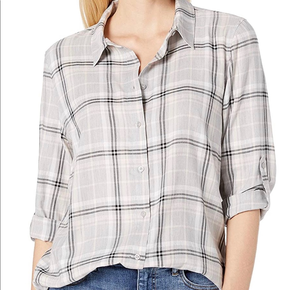 Calvin Klein Plaid Boyfriend Button Up Shirt